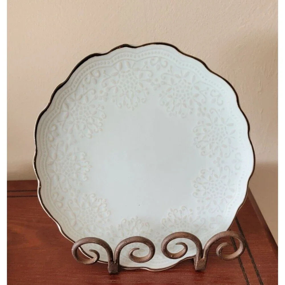 Pfaltzgraff JOANNE Salad Plate 8-1/4” Light Blue Reactive Glaze- Set of 4